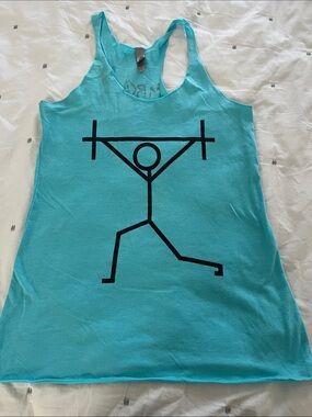Women’s Turquoise Graphic Racerback Tank Top